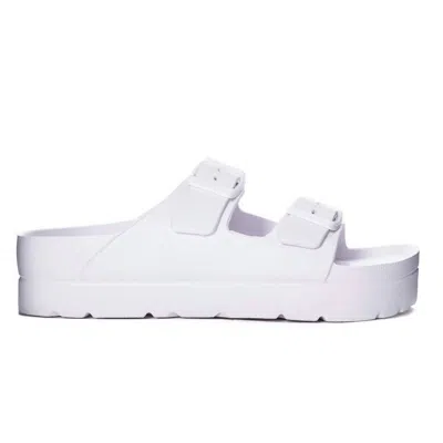 Dirty Laundry Women's Genavive Jelly Pool Slide Sandal In White In White
