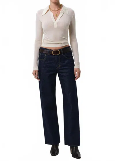 Citizen Of Humanity Lindz Low Rise Easy Straight Jeans In Amherst In Blue