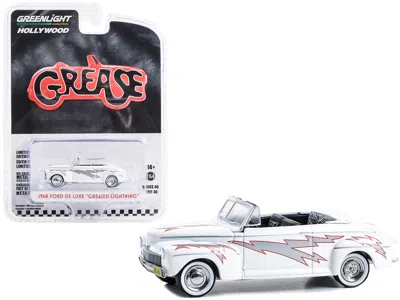 Greenlight 1948 Ford De Luxe Convertible "greased Lightning" White With Graphics "grease" (1978) Movie "hollywo