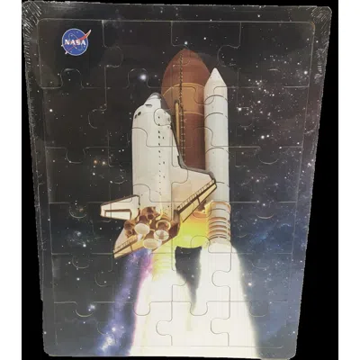 Texas Toy Distribution 12 X 9 In. Nasa Space Shuttle Stack Launch Wood Puzzle - 24 Piece