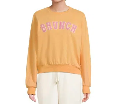 Pj Salvage Long Sleeve Mimosa Me Sweater In Orange Crush In Orange