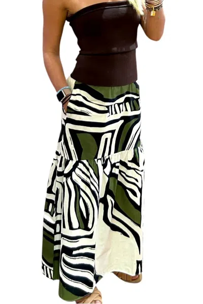 Maude Vivante Grace Upon Grace Maxi Skirt In Green In Multi