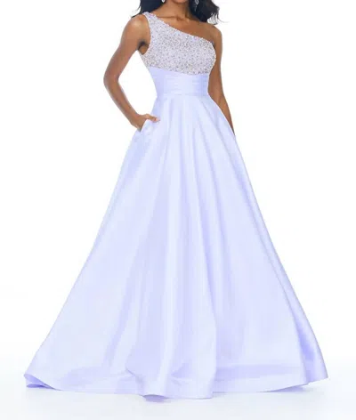Ashleylauren One Shoulder Ball Gown In Lilac In Purple