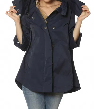 Ciao-milano Savina Anorak Water Resistant Jacket In Navy In Blue