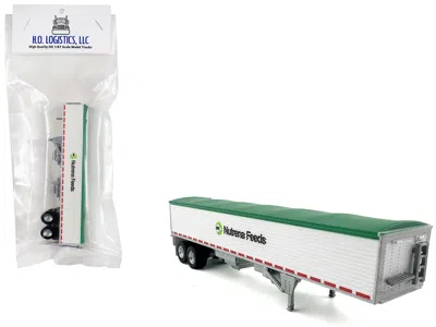 Ho Logistics Replicas Covered Grain Trailer White With Green Tarp "nutrena Feeds" 1/87 (ho) Plastic Model Car By