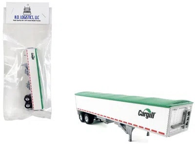 Ho Logistics Replicas Covered Grain Trailer White With Green Tarp "cargill" 1/87 (ho) Plastic Model Car By Ho