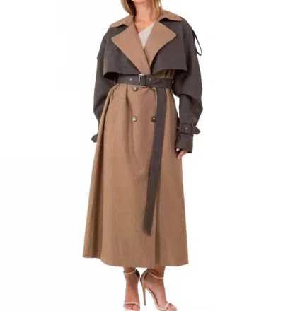 Whiteroom+cactus Women's Carrie Trench Coat In Brown In Brown