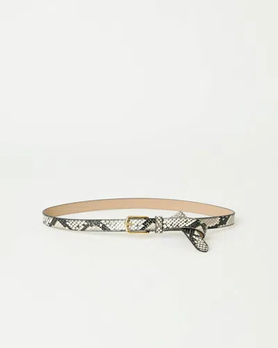 B-low The Belt Women's Calvin Python Leather Belt In White/gold In Animal Print