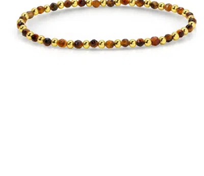 Splendid Iris Women's Stretch Beaded With Stone Accents Bracelet In Brown In Brown