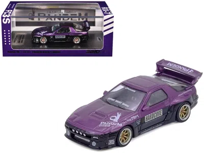 Inno Models Mazda Rx7 (fc3s) "pandem Rocket Bunny" Kit Purple Metallic And Black 1/64 Diecast Model Car
