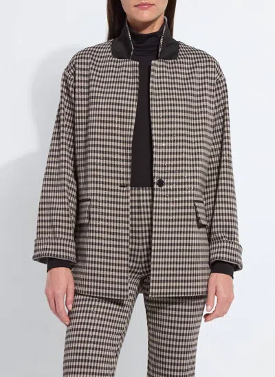 Lyssé Colleen Metallic Relaxed Blazer In Silver Foil In Multi