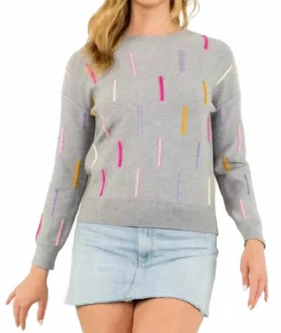 Thml Knitted Detail Sweater In Grey In Gray