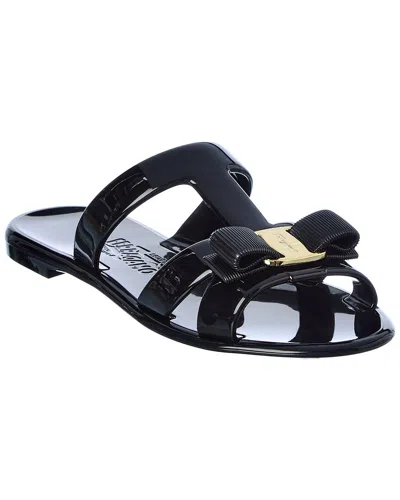Ferragamo Lylia J Jelly Sandal In Black