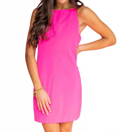 Thml Sleeveless Statement Dress In Hot Pink In Pink