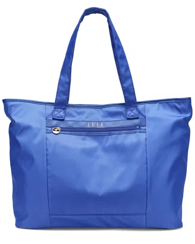Elle Rendezvous 38l Twill Weekender Tote Bag In Blue