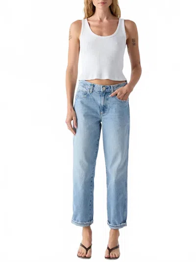 Amo Valentina Heartfelt Straight Jeans In Blue In Blue