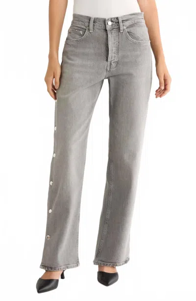 Rails Del Mar Wide Leg Jeans In Stone Grey In Gray