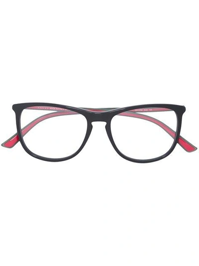Shop Gucci Eyewear Square Frame Glasses - Black