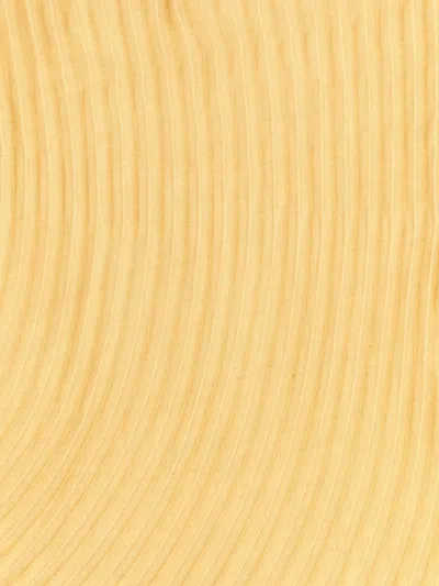 Issey Miyake Beige Double Pleats Stole In Yellow