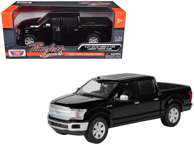 Motormax 2019 Ford F-150 Lariat Crew Cab Pickup Truck Black 1/27 Diecast Model Car By  In Black