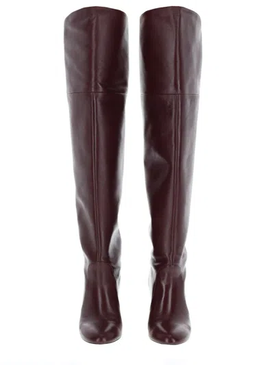 Stuart Weitzman Boot "babette" In Burgundy