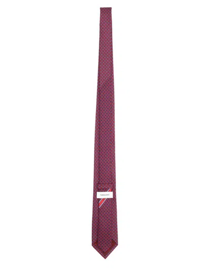 Ferragamo Silk Tie In Brown