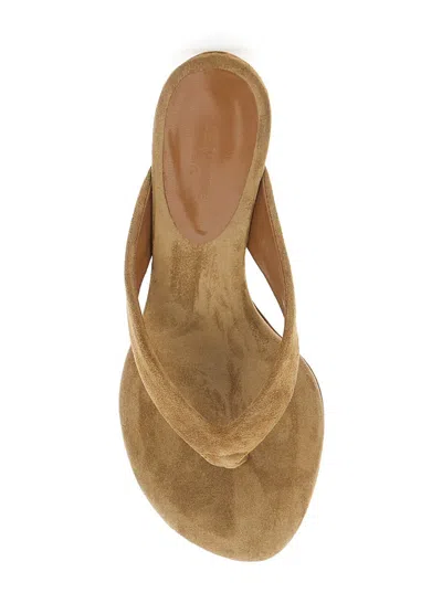 Le Monde Beryl Micro Wedge Thong Sandal In Brown