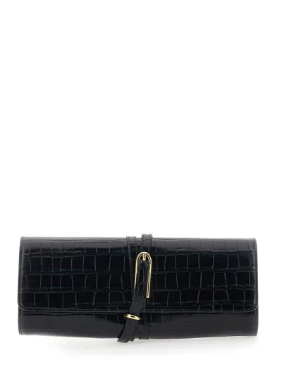 Liffner Belted Clutch In Black