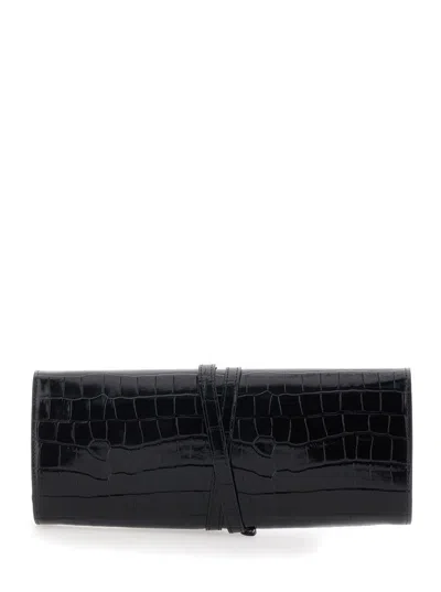 Liffner Belted Clutch In Black