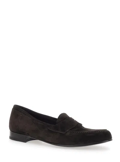 Lidfort Penny-slot Loafers In Brown