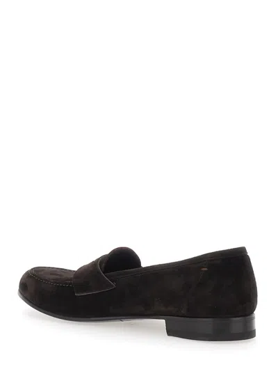 Lidfort Penny-slot Loafers In Brown
