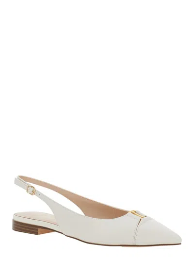 Twinset Pointed Slingback Pumps In White