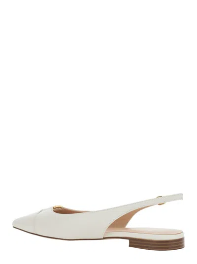Twinset Pointed Slingback Pumps In White