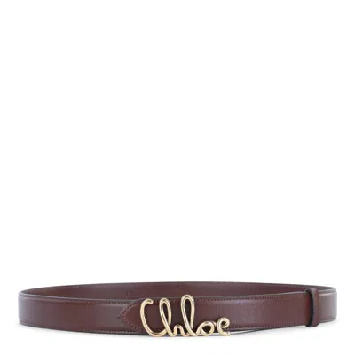 Chloé Belts Crafty Brown In Brown