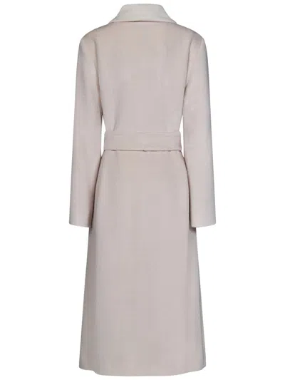 Max Mara Studio Taglio Coat In Gray
