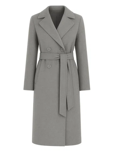 Max Mara Canneti Studio Coat In Gray