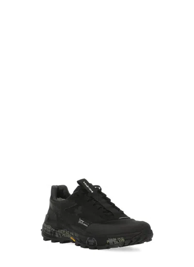 Premiata Devin Sneakers In Black Fabric In Black
