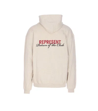 Represent Classic Hoodie With Front Kangaroo Pocket And Adjustable Drawstring In Neutral