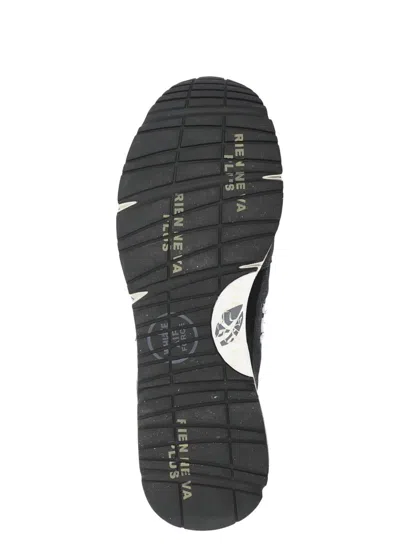 Premiata Contemporary Black Sneakers With Suede In Black