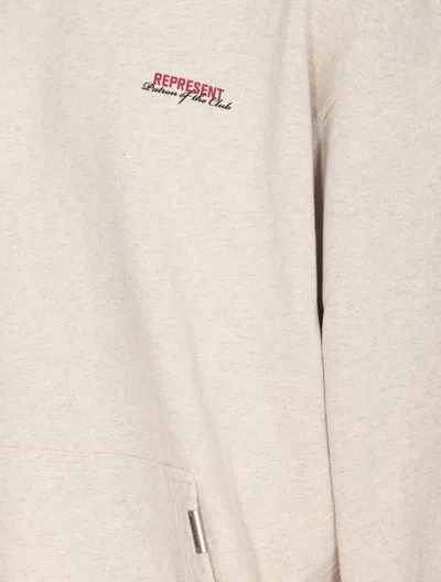 Represent Classic Hoodie With Front Kangaroo Pocket And Adjustable Drawstring In Neutral