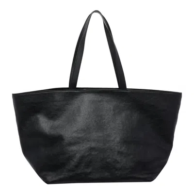 Alexander Wang Punch Tote Bag In Crackle Patent Leather In Black
