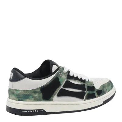 Amiri Camo Skel Lace-up Sneakers In Green