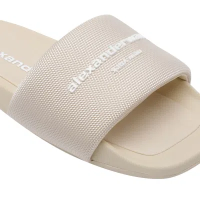 Alexander Wang Women Logo Slide Sandals In Animal Print