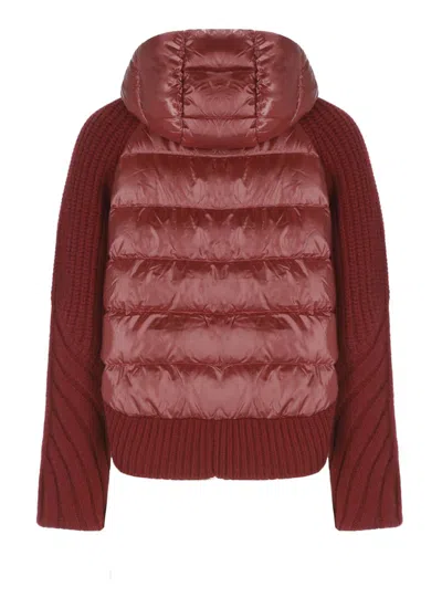 Herno Cardigan In Cob Stitch Wool And Nylon Ultralight In Multi