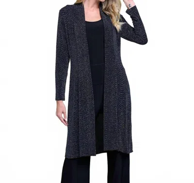 Last Tango Glitter Duster Jacket In Blue In Multi