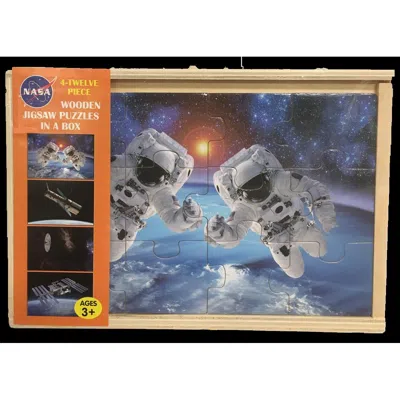 Texas Toy Distribution Nasa 4-in-1 Wood Puzzle Box - 12 Piece