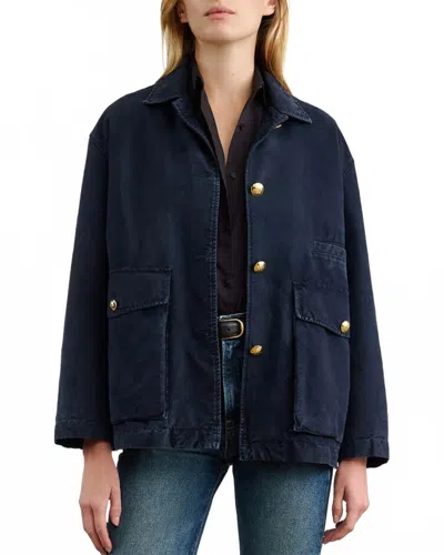 Nili Lotan Devin Parka Jacket In Midnight In Blue