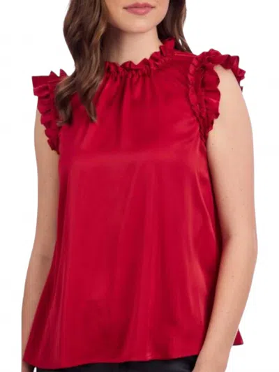 Mudpie Townes Sleeveless Top In Red In Red