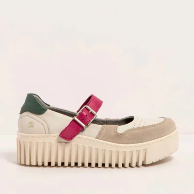 The Art Company Women's Brighton Platform Shoes In Cream-fuchsia In White