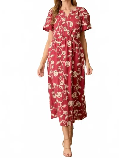 Polagram Rothwell Dress In Berry In Burgundy